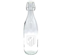 CYPBRANDS Atlético de Madrid, Botella de Agua, Botella de Vidrio, Capacidad 1 L, Transparente, Escudo Atlético de Madrid, Producto Oficial