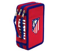 CYPBRANDS Atlético de Madrid, Plumier, Estuche de 3 Pisos, Material Escolar, Color Rojo, Producto Oficial