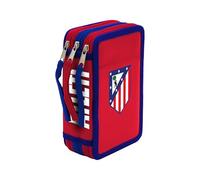 CYPBRANDS Atlético de Madrid, Plumier, Estuche de 3 Pisos, Material Escolar, Color Rojo, Producto Oficial
