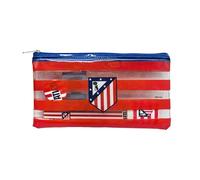 CyP Brands- Atletico de Madrid, Set de Papelería, Escritura, Regla, Goma de Borrar, Sacapuntas, Estuche, Lápiz, Color Rojo, Producto Oficial