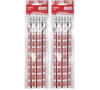 CYPBRANDS Atlético de Madrid, Set de Papeleria, Lápices con Goma, Lapiceros, Material Escolar, Escritura, Color Rojo, Producto Oficial (Paquete de 2)