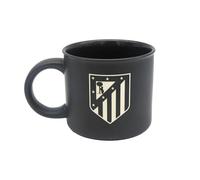 CyP Brands- Atlético de Madrid, Taza, Taza Cerámica, Desayuno, Menaje, Tazas Originales, Color Negro, Producto Oficial
