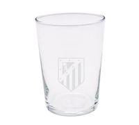CYPBRANDS Atlético de Madrid, Vaso de Sidra, Vidrio, Resistente, y Apto para Lavavajillas y Microondas, Capacidad 500 ML, Producto Oficial