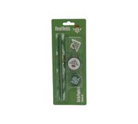 CYPBRANDS Betis, Set de Papelería, Escritura, Estuche, Lápices, Goma de Borrar, Sacapuntas, Color Verde, Producto Oficial