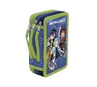 CYPBRANDS- Beyblade, Estuche, Plumier de 3 Pisos, Material Escolar, Multicolor, Producto Oficial