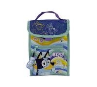 CYPBRANDS- Bluey, Bolsa Merienda, Bolso, Tartera, Lonchera, Fiambrera, Táper, Color Azul, Producto Oficial