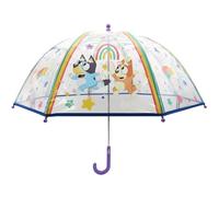 CYPBRANDS Bluey- Paraguas infantil, Burbuja, Transparente, Paraguas manual, 48 cm., Multicolor, Producto Oficial