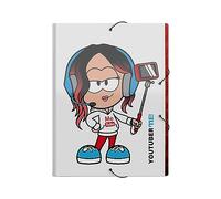 CYPBRANDS Carpeta Youtuber para niños, unisex, color blanco, Blanco, Einheitsgröße