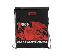 CYPBRANDS- Charizard-Mochila, Saco, Bolsa con cuerdas, Pokémon, Color negro, Producto Oficial