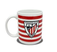 ATH Bilbao - Taza Cerámica Con Rayas Y Escudo Athletic Bilbao, Unisex, Rojo-Blanco
