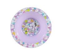 CYPBRANDS CyP Brands-Snoopy, Set de menaje, Plato, Vaso, Bol, Juego de platos, Color Morado, Producto Oficial