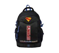 CYPBRANDS CyP Brands-Superman, Mochila, Mochila Escolar, Color Negro, Producto Oficial