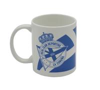 CYPBRANDS Deportivo de la Coruña, Taza, Menaje, Desayuno, Cerámica, Color Blanco, Producto Oficial