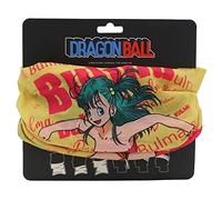 CYPBRANDS Dragon Ball - Bufanda Tubular, para Cuello, Diseño Bulma, Color Amarillo y Rojo, Producto Oficial