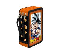 CYPBRANDS Dragon Ball, Estuche, Plumier de 3 Pisos, Material Escolar, Multicolor, Producto Oficial
