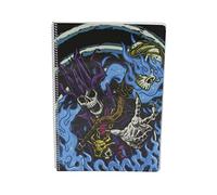 CYPBRANDS Dragones y Mazmorras- Cuaderno Folio 80 Hojas, D&D, Tapa Dura, Cuadricula 4x4 mm, Espiral, Papeleria, Multicolor, Producto Oficial