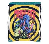 Dragones y Mazmorras- Mochila Saco Juvenil, Diseño Black Light, Asas Regulables, Multicolor, Backpack, Producto Oficial (CyP Brands)