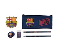FC BARCELONA - Set de Papelería de 4 Piezas, Accesorio Multicolor, Producto Oficial (CyP Brands)