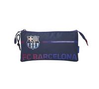 CYPBRANDS- FC Barcelona- Estuche, Portatodo, Material Escolar, Color Blaugrana, Barça, Mes Que un Club, Producto Oficial