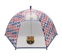 CYPBRANDS FC Barcelona- Paraguas, Sombrilla infantil, Diámetro 48 cm, Manual, Burbuja, Transparente, Producto Oficial