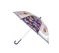 CYPBRANDS FCBarcelona- Paraguas, Sombrilla infantil, Diámetro 48 cm, Manual, Transparente, Producto Oficial