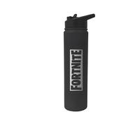 CYPBRANDS- Fortnite, Botella, Botella de Agua, Bidón, Cantimplora, Color Negro, Producto Oficial