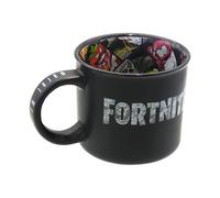 CYPBRANDS- Fortnite, Taza, Taza Cerámica, Menaje, Desayuno, Tazas Originales, Color Negro, Producto Oficial