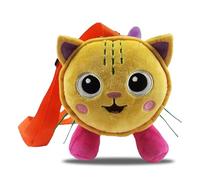 CYPBRANDS Gabby - Mochila Infantil, Diseño Sueñigata de Peluche, con Cintas Ajustables y Desmontables, Color Amarillo, Producto Oficial