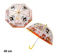CYPBRANDS Harry Potter- Paraguas, Burbuja, Paraguas para niños y niñas, Transparente, Producto Oficial