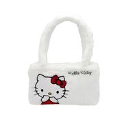 CYPBRANDS Hello Kitty, Sanrio, Bolso, Peluche, Bolso de Mano, Color Blanco, Producto Oficial