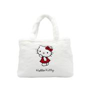 CYPBRANDS Hello Kitty, Sanrio, Bolso, Peluche, Bolso de Mano, Color Blanco, Producto Oficial