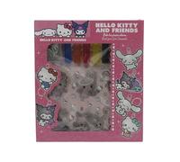 CYPBRANDS-Hello Kitty, Set de pintar, Pack regalo, Pintar, Adornos, Navidad, Actividades Creativas, Multicolor, Producto oficial