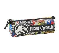 CYPBRANDS Jurassic World- Estuche cilíndrico, Portatodo, Material Escolar, Danger, Estuche, Unisex, Complementos, Multicolor, Producto Oficial