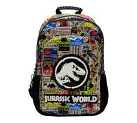 CYPBRANDS Jurassic World - Mochila 43cm Adaptable a Trolley, Material escolar, Mochila escolar, Backpack, Multicolor, Unisex, Parque Jurásico, Producto oficial