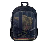 CyP Brands- Jurassic World- Mochila, Adaptable a carro, Material escolar, Mochila casual, Mochila juvenil, Colección Roar, Color gris, Producto Oficial