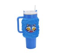 CYPBRANDS- K-Pop Demon Hunters, Derpy, Vaso con Forro de Peluche, Capacidad 1,2 L, Bidón, Cantimplora, Color Azul, Producto Oficial