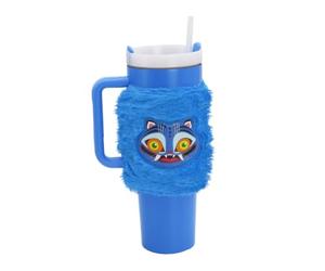 CYPBRANDS- K-Pop Demon Hunters, Derpy, Vaso con Forro de Peluche, Capacidad 1,2 L, Bidón, Cantimplora, Color Azul, Producto Oficial