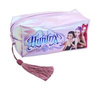 CYPBRANDS- K-Pop Demon Hunters, Huntrix, Estuche, Portatodo con Borla, Neceser, Material Escolar, Color Morado, Producto Oficial