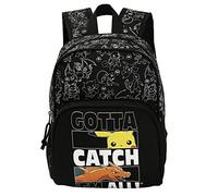 CYPBRANDS , Mochila 30 Cm Pokémon Unisex Niños, Negro (Black), Cm