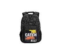 CYPBRANDS , Mochila 43cm Adaptable A Trolley Pokémon Unisex Niños, Negro (Black), Talla Única