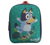 CYPBRANDS Mochila Infantil 30x24cm, Mochila Guardería para Niños y Niñas, Regalo Cumpleaños, Navidad, Reyes, Material Escolar, Vuelta al cole, Mochila Bluey, Color Verde (MC-516-BY)