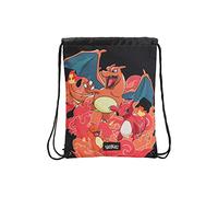 Pokémon - Mochila Juvenil Adaptable a Trolley, Diseño Charmander, con Cremallera, Bolsillos Frontales, Color Naranja (CyP Brands)