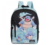 Pokémon - Mochila Juvenil Adaptable a Trolley, Diseño Squirtle, con Cremallera, Bolsillos Frontales, Color Azul (CyP Brands)