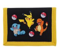 CYPBRANDS Monedero infantil de Pokémon - Pikachu, Charmander, Bisasam, Schiggy, Evoli y Mauzi, Licencia oficial de Pokémon, cartera con cierre de , monedero, ranuras para tarjetas y compartimento de