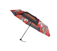 CYPBRANDS My Hero Academia- Paraguas, Sombrillas, Umbrella, Plegable, Manual, 48 cm, Color negro y verde, Producto Oficial