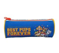 CYPBRANDS Paw Patrol - Estuche Redondo, Portatodo Cilíndrico, con Cremallera Jumbo, Colores Azul y Amarillo, Producto Oficial