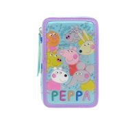 CYPBRANDS Peppa Pig, Estuche, Plumier de 3 Pisos, Material Escolar, Multicolor, Producto Oficial