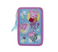 CYPBRANDS Peppa Pig, Estuche, Plumier de 3 Pisos, Material Escolar, Multicolor, Producto Oficial