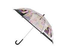 CYPBRANDS Peppa Pig- Paraguas infantil, Paraguas manual para niños, Transparente, 8 varillas y tubo metálico de gran resistencia, Producto Oficial