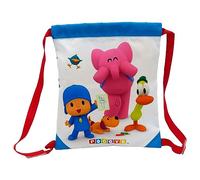 CYPBRANDS Pocoyó - Mochila Infantil Saco, Amplio Compartimento, Asas Regulables, Tamaño 30 x 35 cm, Producto Oficial